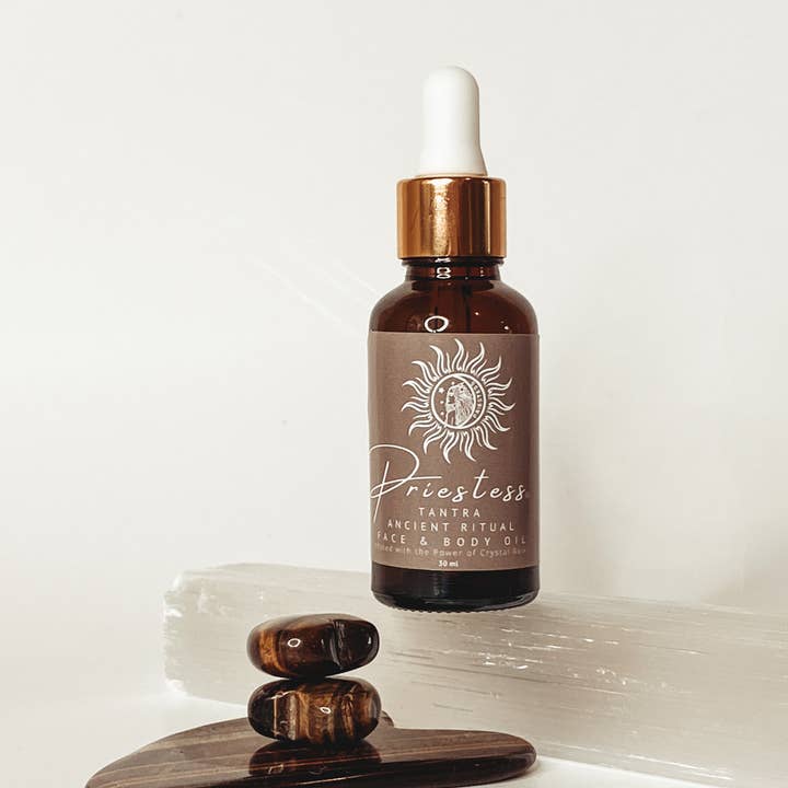 TANTRA Face + Body Oil With Tiger's Eye & Citrine for wholesale by Priestess RX