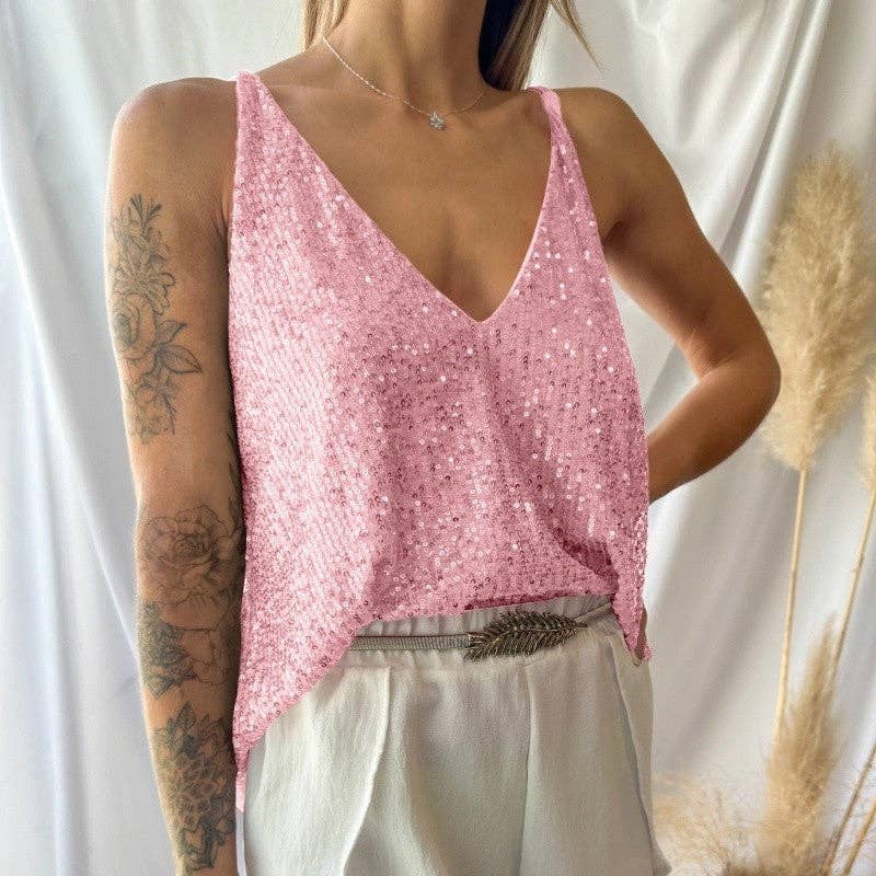 MoodGold - Wholesale Blouse - Women's - Two-Way Sequin Spaghetti Strap Top10