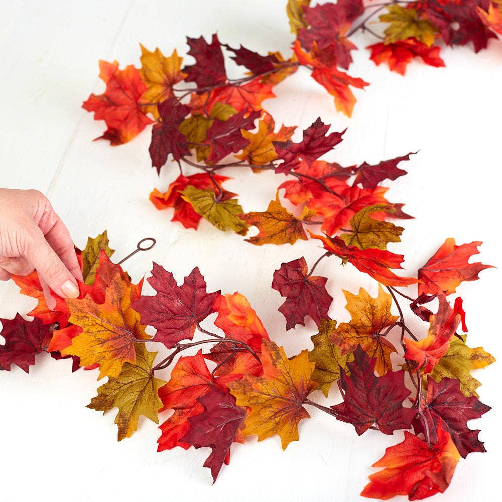Factory Direct Craft - Wholesale Artificial Flowers - 6' Autumn Maple Leaf Garland 4