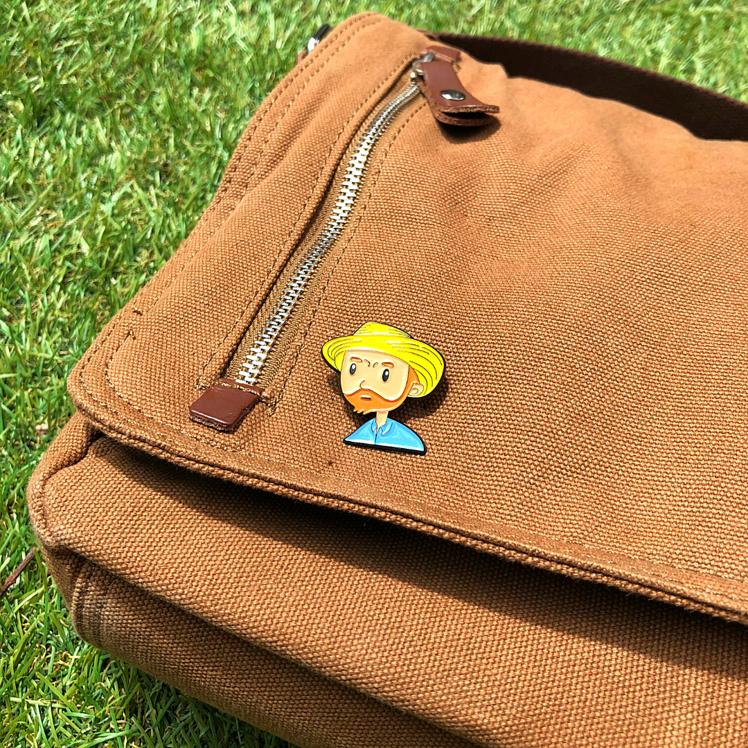 Today is Art Day – wholesale Lapel pin/button – Pin - Self-Portrait with Straw Hat - Van Gogh4