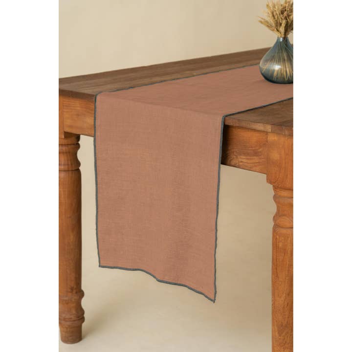 Live Linen - Wholesale Table Runner - Grey Needle Linen Table Runner – Premium13