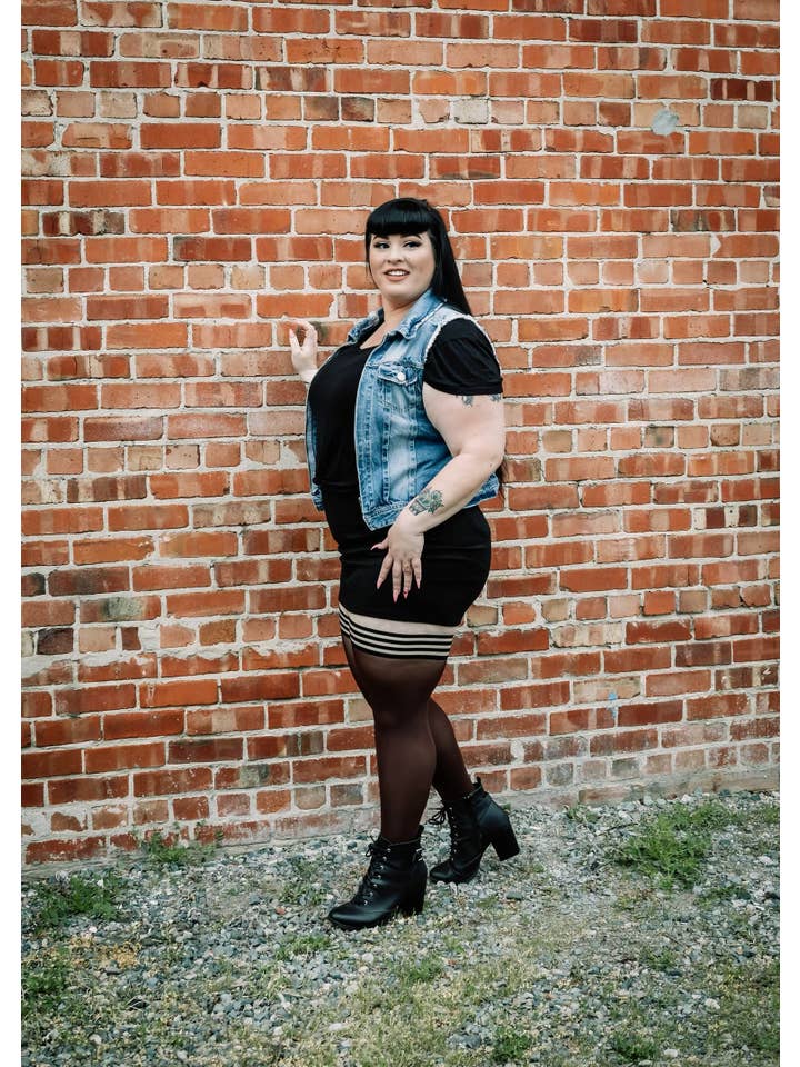 Kix'ies - Wholesale Stockings - Women's - Hosiery- Autumn Brown Opaque Thigh-Highs Stockings5