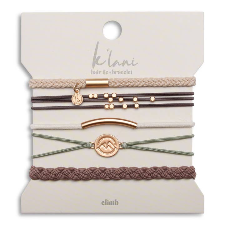 K'Lani hair tie bracelets - Wholesale Jewelry Set - Climb Hair Tie Bracelets