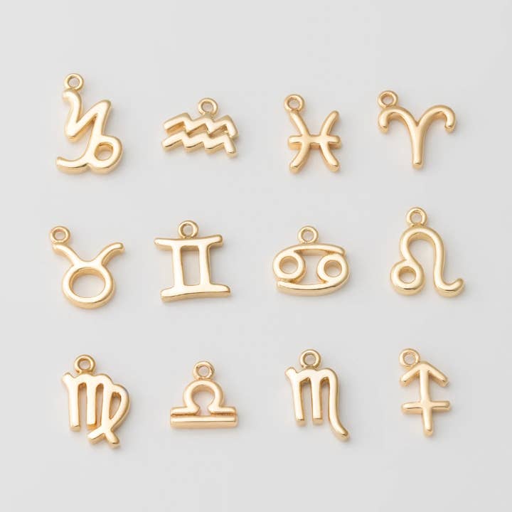 Tiny Zodiac Sign Charm for wholesale by Goldie Charm Bar
