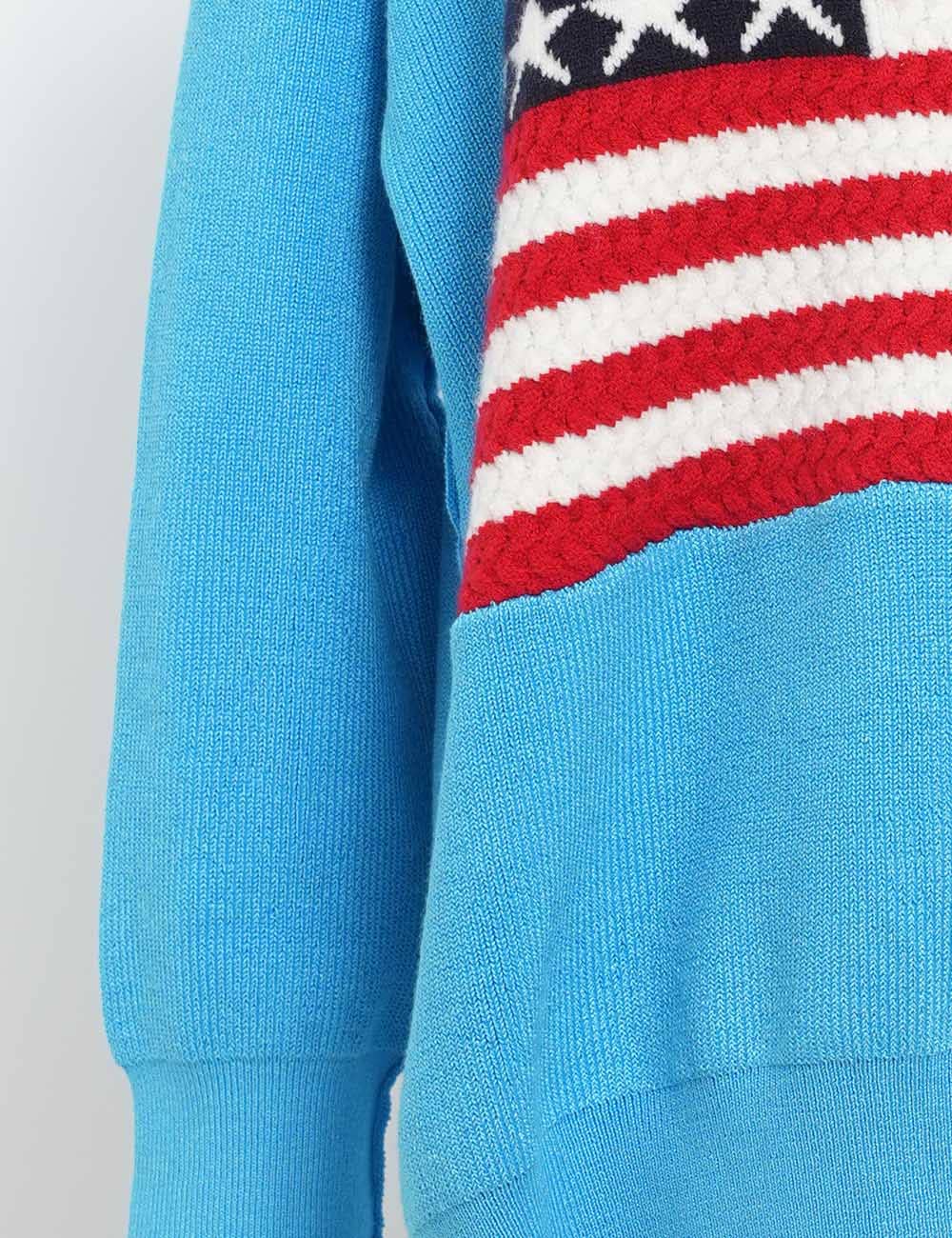 Sweetkama - Venta al por mayor Jersey de punto - Mujer - Jersey de Mujer con Cuello Redondo y Bandera Americana SKT4107016