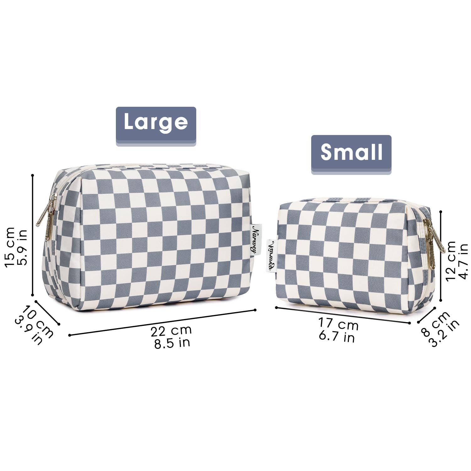 wandf - Wholesale Makeup/Cosmetic Bag - Checkered Makeup Bag Travel Cosmetic Bag Organizer Toiletry23