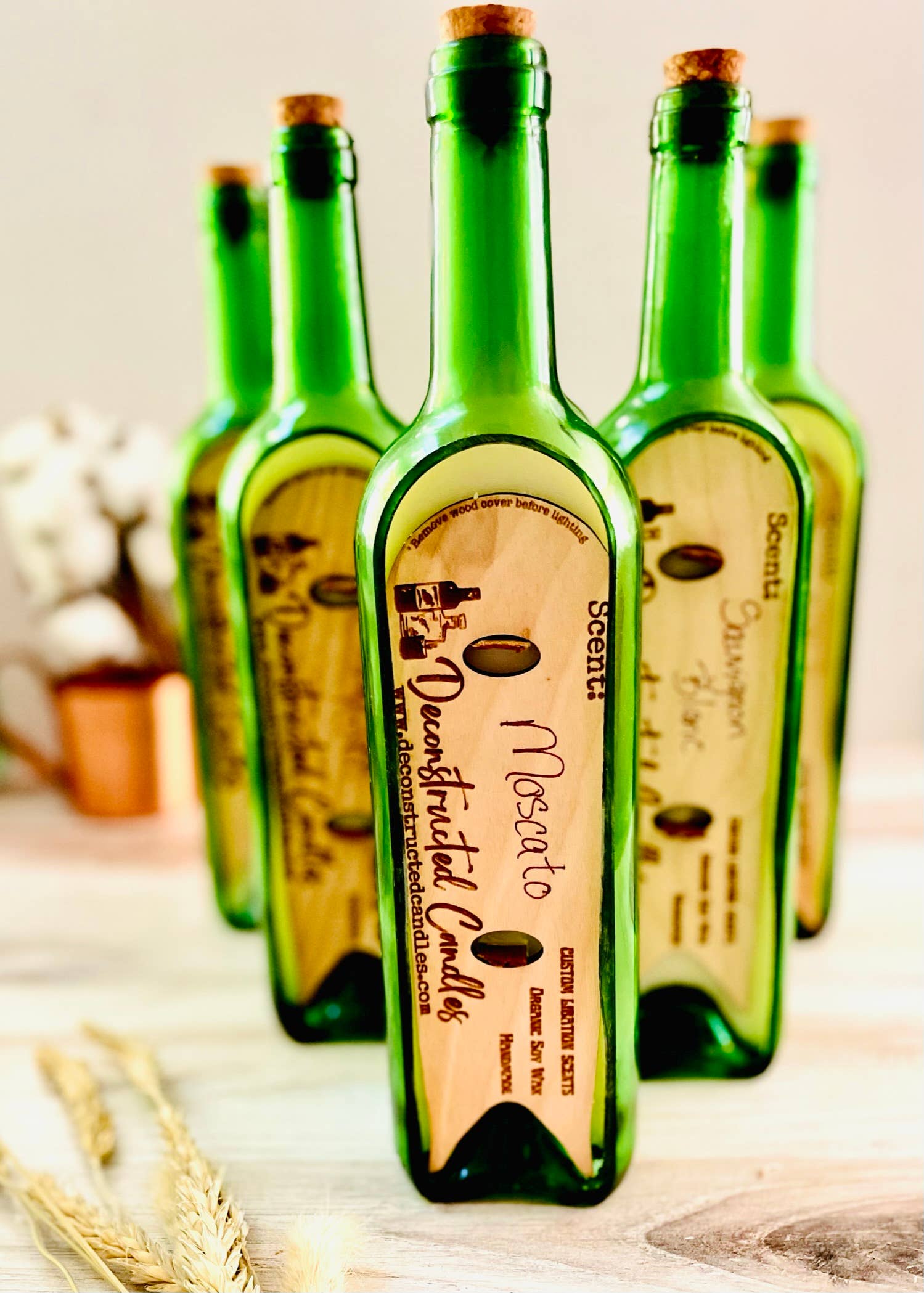 deconstructed candles - Vente Bougie en bocal - Bougies en bouteille de vin parfumées par un expert : mèche bois et cire de soja5