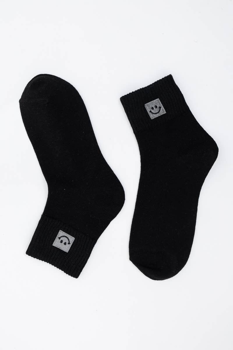 Leto Accessories - Wholesale Socks - Women's - Happy Feet Embroidered Socks 🙃 - Fun Vibes11