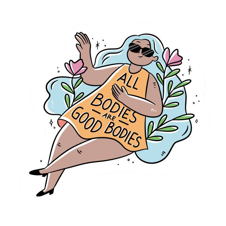 Denali & Co. - Wholesale Sticker - All Bodies Are Good Bodies Body Positivity Sticker, 3" x 3"7