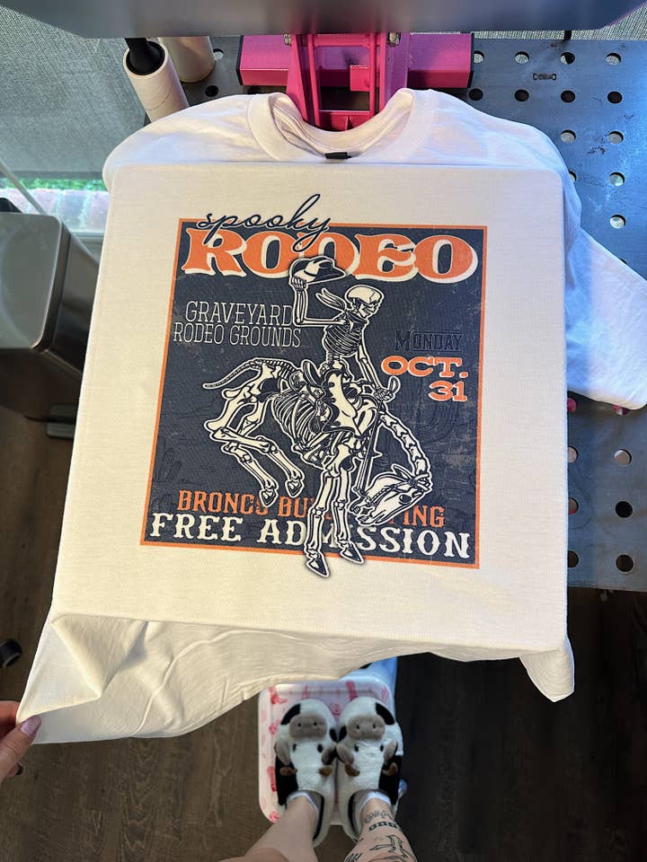 Spooky Rodeo Poster Tee or Crewneck for wholesale by Gunpowder and Glam Boutique
