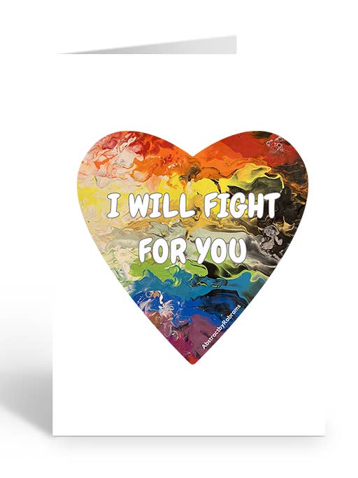 I WILL FIGHT FOR YOU Greeting Card for wholesale by Two Brides Presents