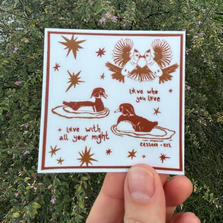 Pride Birds Sticker for wholesale by Cassava & Rye