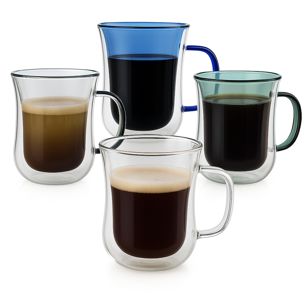 Lemonsoda - Wholesale Coffee Mug - Double Walled Colored Coffee Mug Set 10oz - 4 Piece Set 1