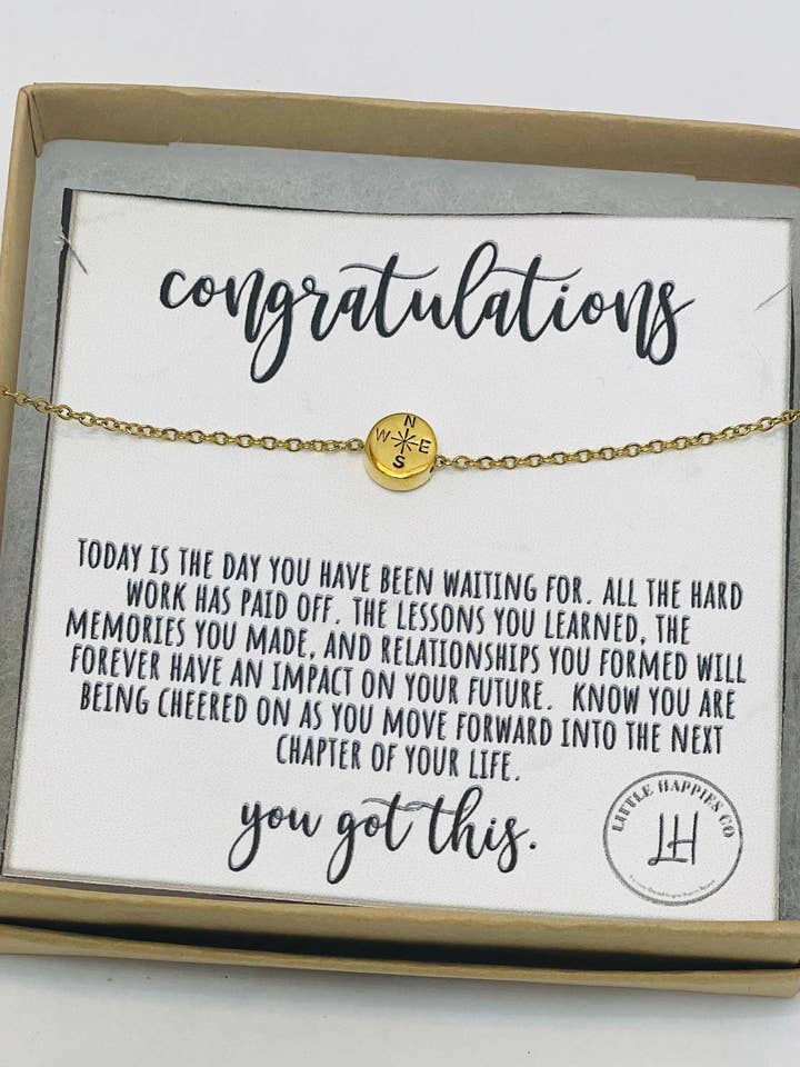 Compass Necklace - Graduation Gift for wholesale by Little Happies Co