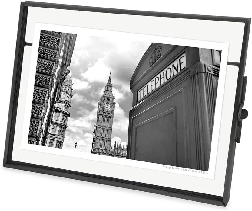 Isaac Jacobs International - Wholesale Picture Frame - Isaac Jacobs Metal Floating Photo Frame w/ Locket Bead Clasp21