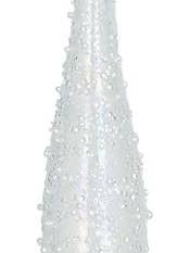 Large Pearl & Beads Finial Orn, 10", Clear for wholesale by Select Artificials, Inc.