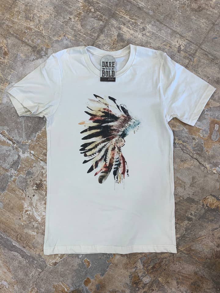 T-shirt con copricapo in colore naturale 1381 per la vendita all'ingrosso da parte di J.Forks Designs