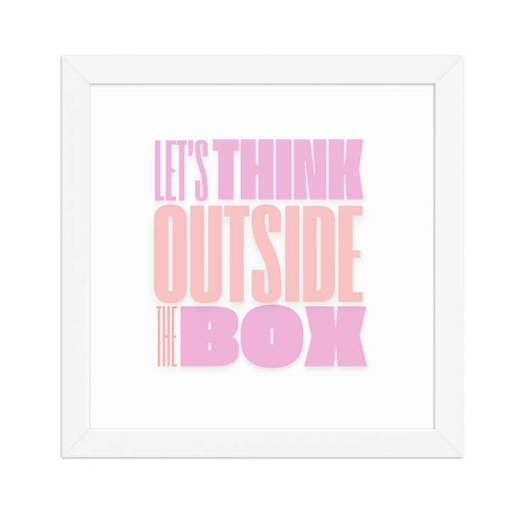 Pensemos Fuera de la Caja - Póster enmarcado para venta al por mayor de Happymom