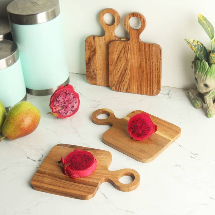 Acacia Wood Cheese Boards,S/4 for wholesale by India Handicrafts Inc