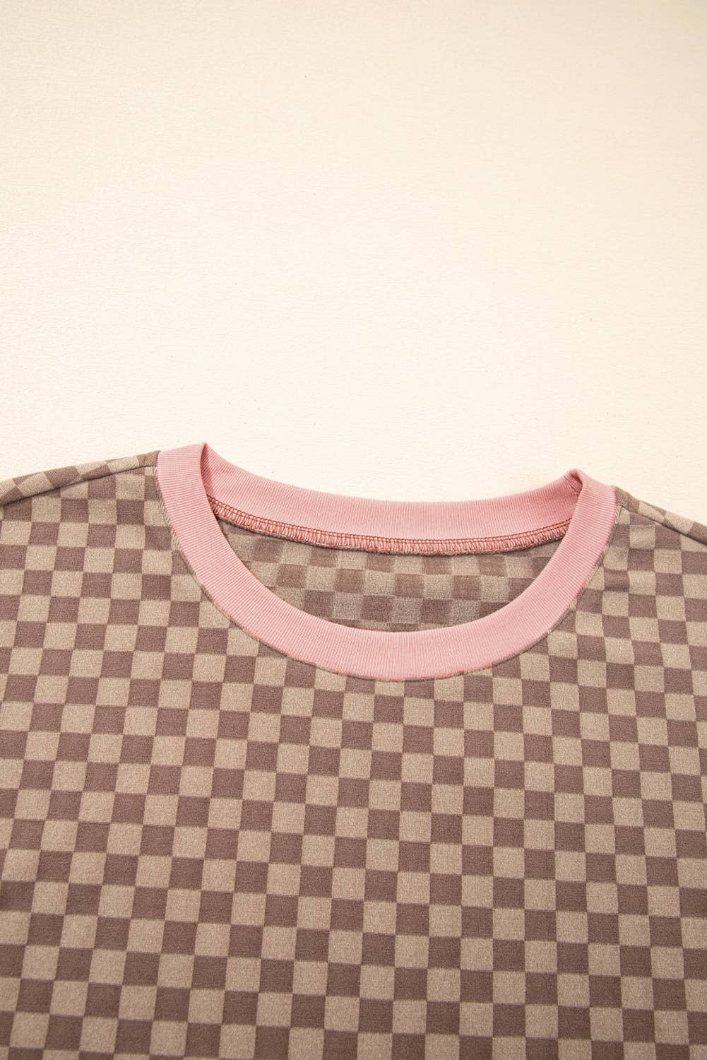 FULL TIME PURCHASE - Wholesale Lounge Set - Women's - Checkerboard Long Sleeve Pullover and Shorts Set12