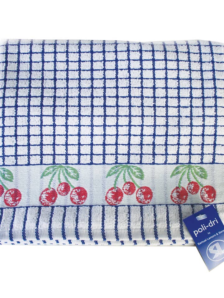 Torchon Jacquard Poli-Dri - Cerises pour la vente par Samuel Lamont and Sons