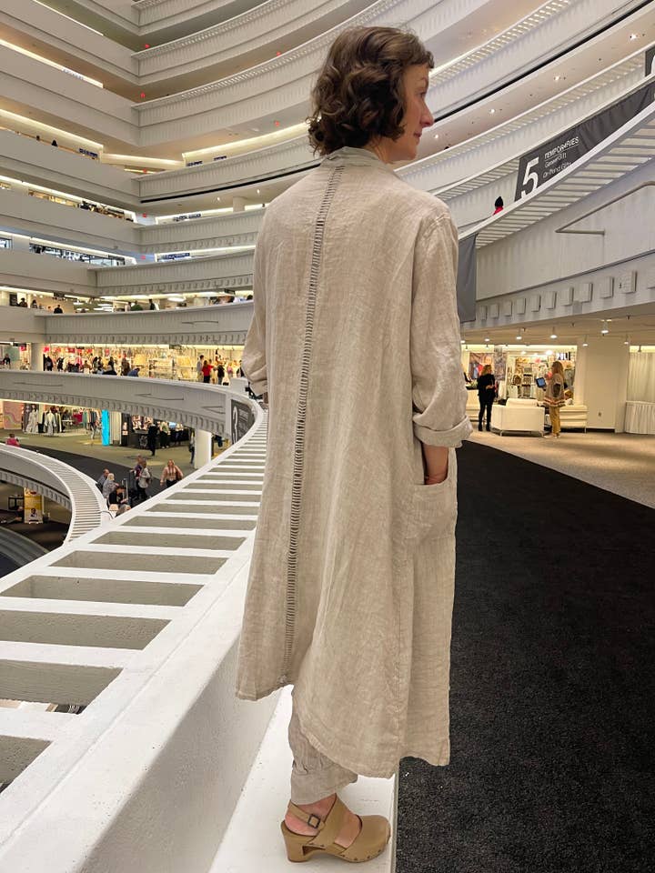 Dance in Paris - Vente Veste – femme - Veste en lin italien et soie - Bords effilochés1