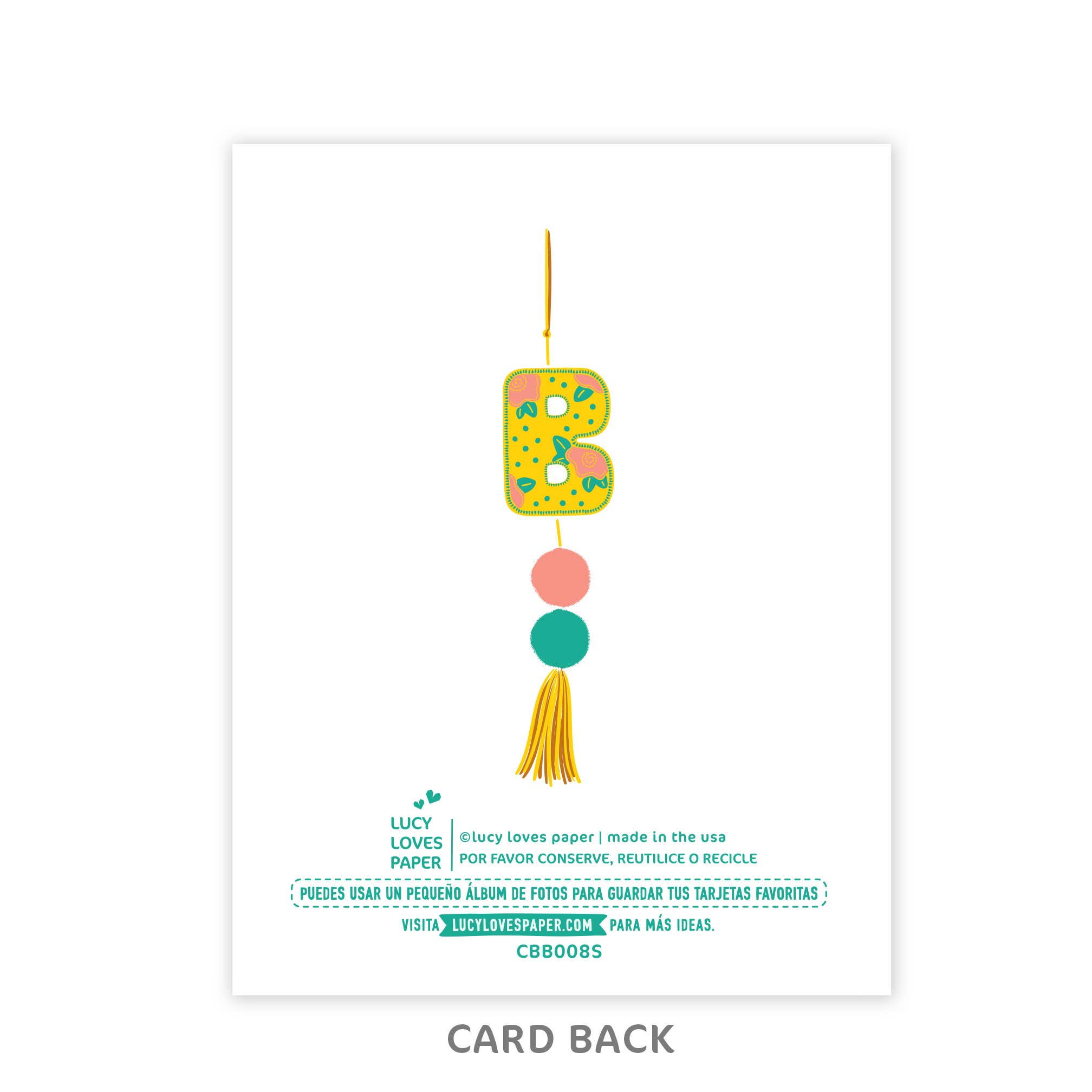 Lucy Loves Paper – postal de bebé por atacado – Bienvenido Bebé | Cartão de Novo Bebé em Espanhol1