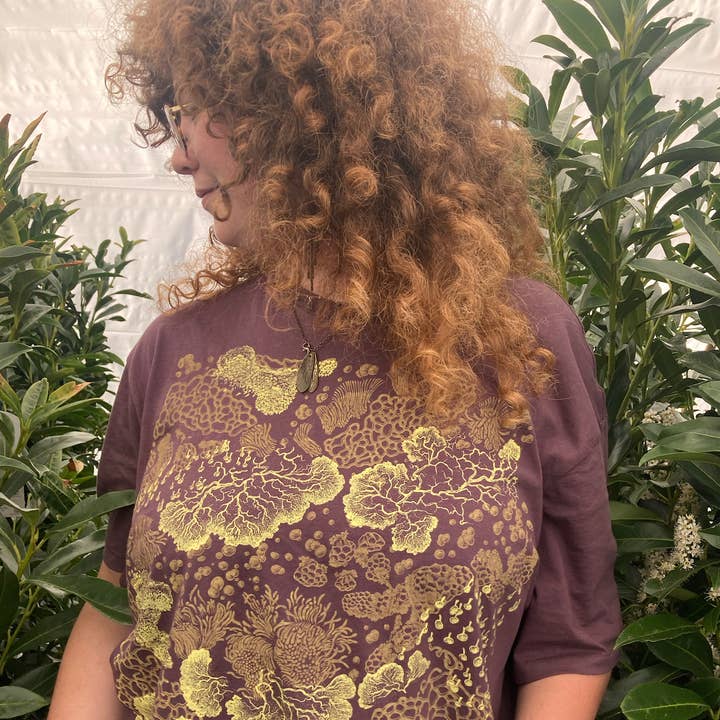 Camiseta de Algodón con Moho de Baba - Púrpura para venta al por mayor de Solstice Handmade