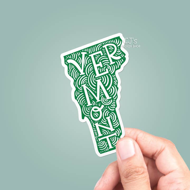 CJ's Sticker Shop - Wholesale Sticker - Vermont State Colorful Sticker Vinyl Decal