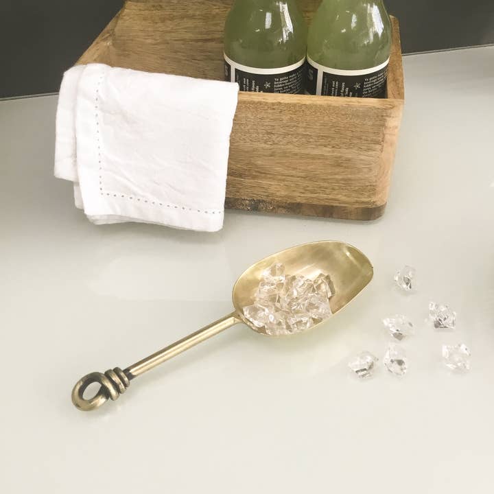 India Handicrafts Inc - Wholesale Ice Cream Scoop - Golden Knot Ice Scoop