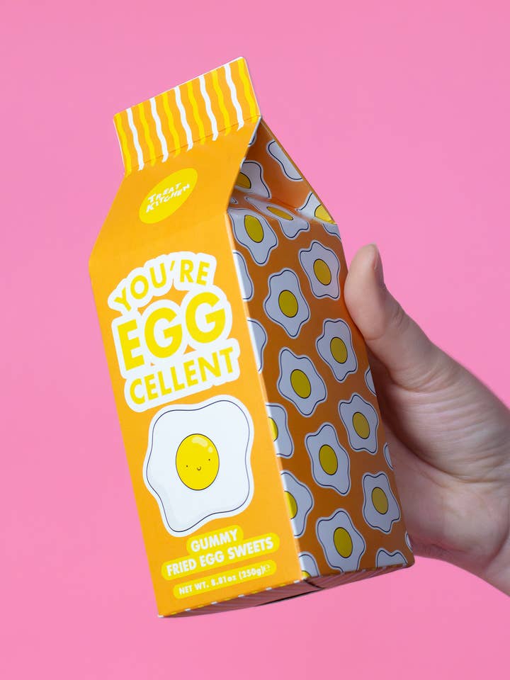 Gummy Fried Eggs Retro Sweets Milk Carton (250g) for wholesale by Treat Kitchen