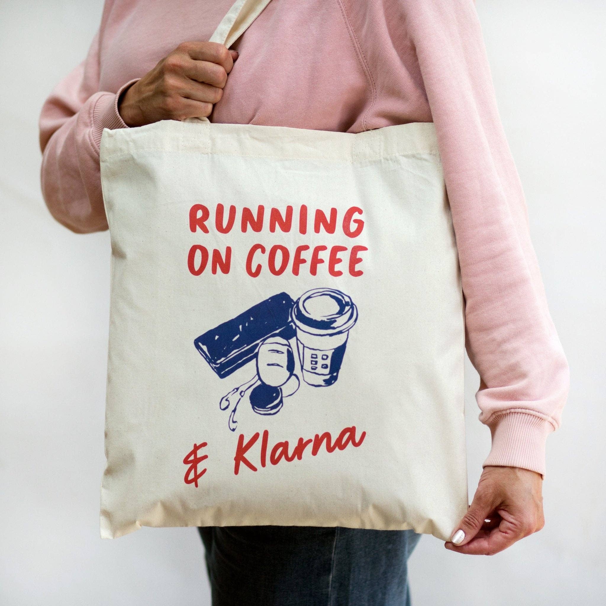 Of Life & Lemons - Wholesale Tote Bag - Women's - 'Running On Coffee & Klarna' Funny Tote Bag2