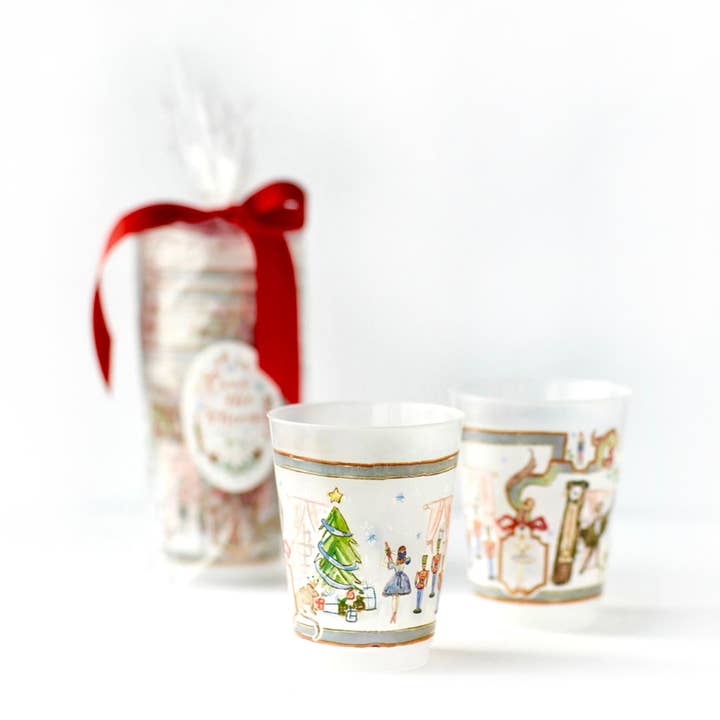 Over the Moon Gift - Wholesale Disposable Cup - "Nutcracker Scene" Frosted Cups