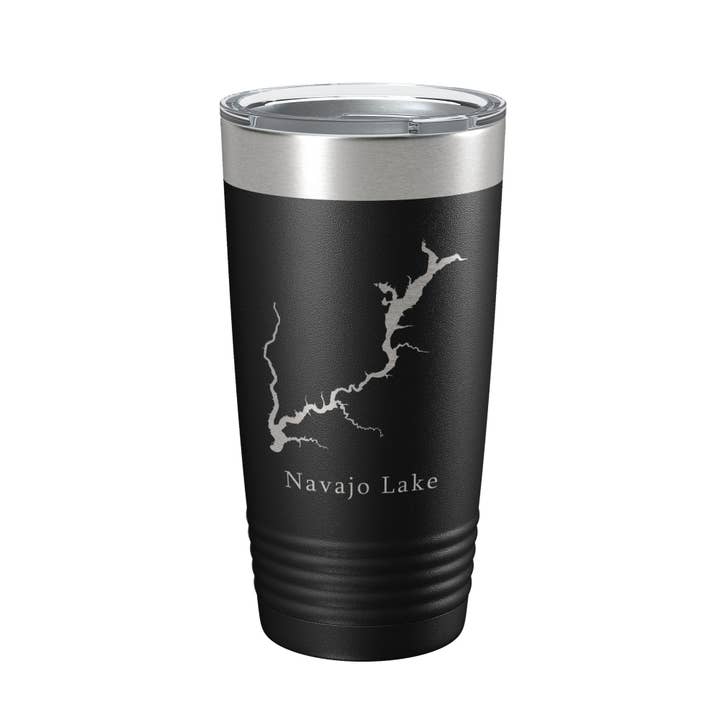 Navajo Lake Map Tumbler Travel Mug Insulated Laser Engraved Coffee Cup New Mexico Colorado 20 oz for wholesale by CarveBright