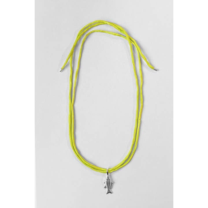 Kara Yoo - Wholesale Pendant/Charm Necklace - Lucky Fish on Raw Silk4