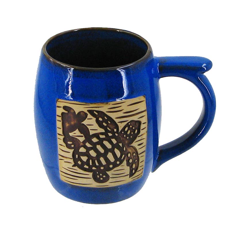 CB Home Collection - Wholesale Coffee Mug - Sea Turtle Blue Glazed Stoneware Mug3