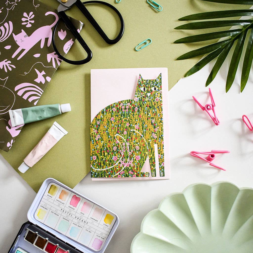 Niaski - Feline Fine Art (USA DUTIES PAID) - Vendita all'ingrosso Biglietti di auguri generici - Cartolina ritagliata Klimt Cat1