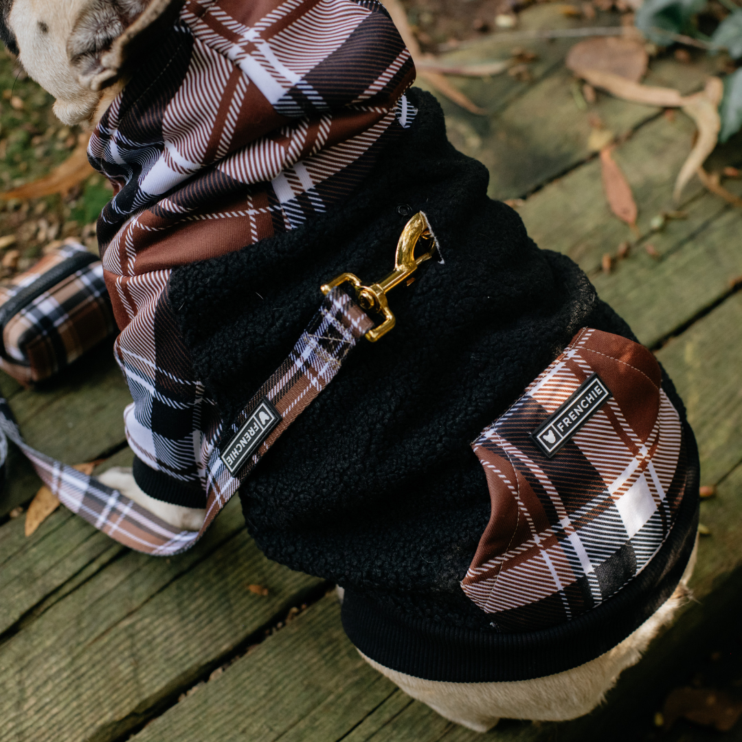 Frenchie - Wholesale Pet Hoodie - Dog - Frenchie Dog Hoodie - Cocoa Plaid9