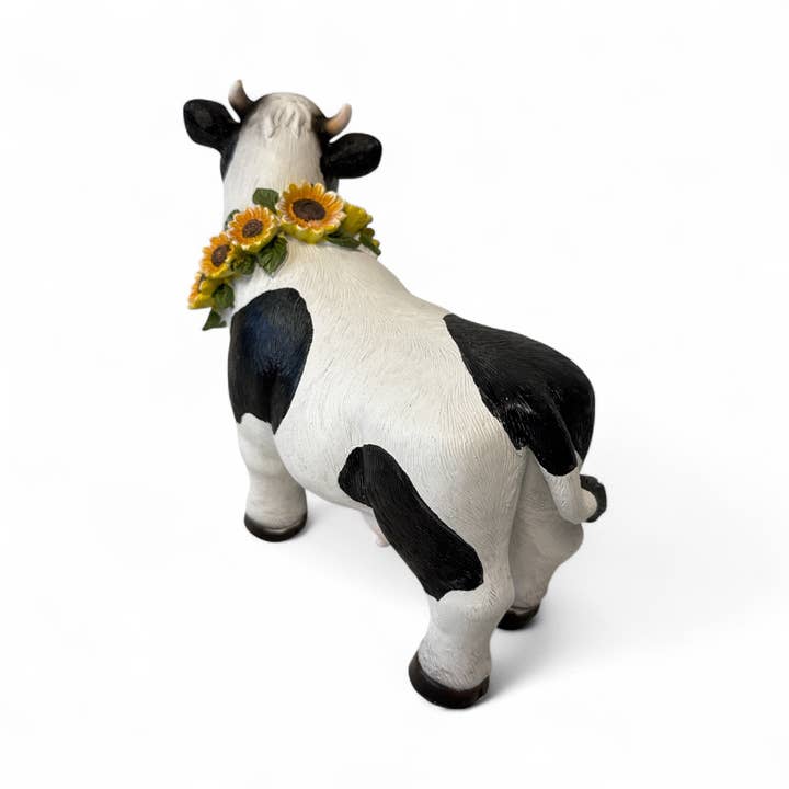De Leon Collections - Wholesale Decorative figurine - Sunflower Cow Figurine – Farmhouse Animal Decor 4