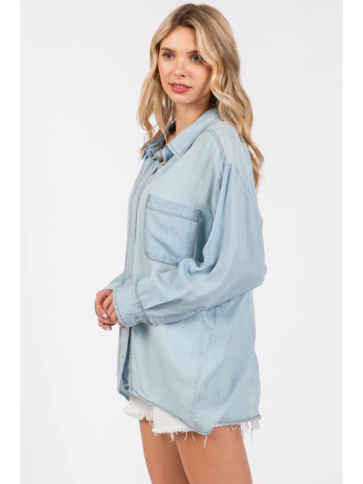 ZiA Apparel – wholesale Buttoned-down shirt – Women's – V-NECK LAPEL COLLAR SHIRT 15