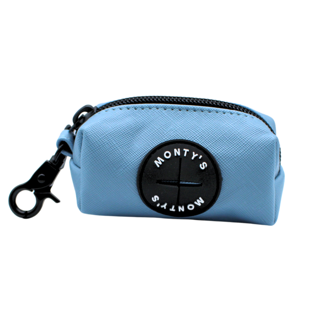Monty's Bags - Vente Distributeur de sacs à déjections canines - Distributeur de sacs à crottes en cuir végétalien avec 15 sacs de taille standard2