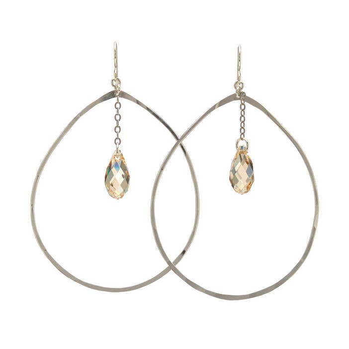 Créoles Dew Drop, taille L pour la vente par Kenda Kist Jewelry