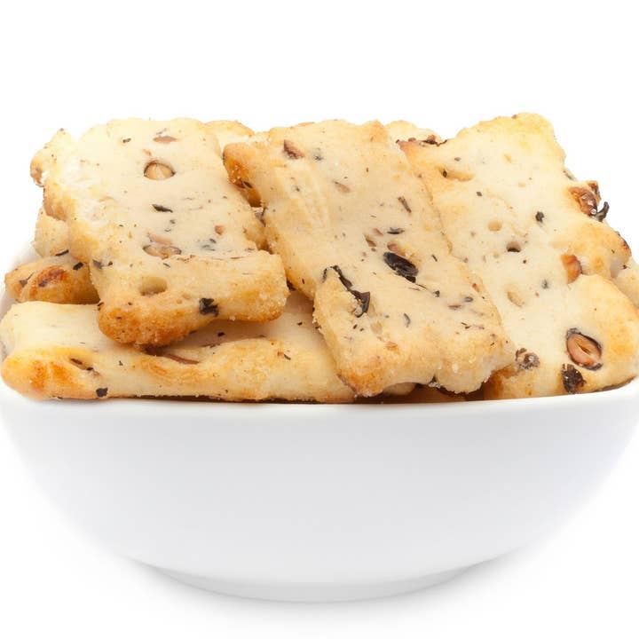 Ris- og nøddekiks. 1 stk. pr. pakke, 4000 g pr. stk. for engroshandel hos CrackersCompany