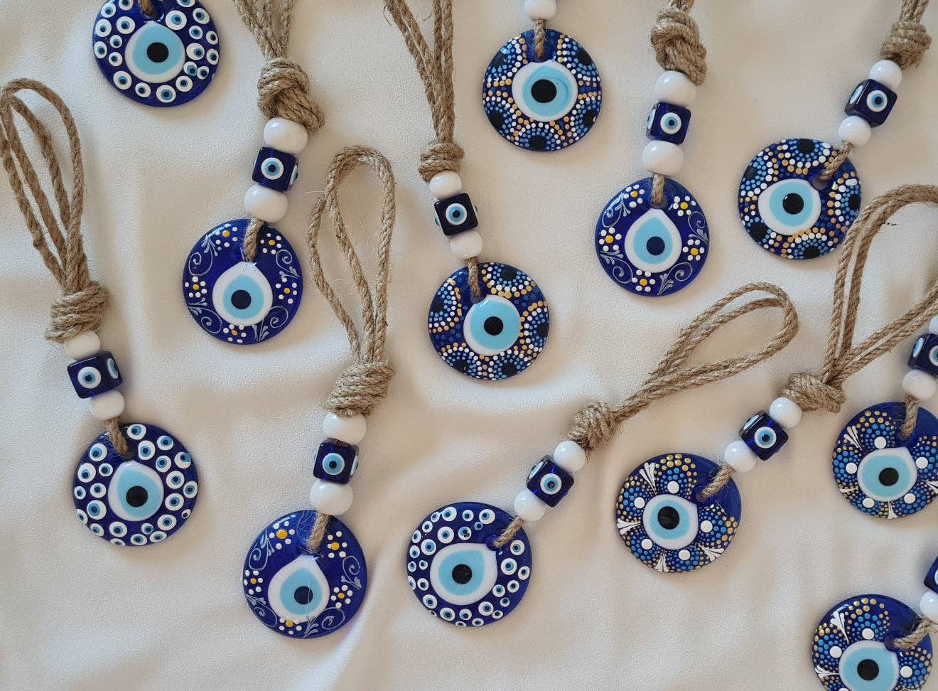 Luuma Home - Wholesale Ornament - Evil Eye Ornaments Hand Painted0