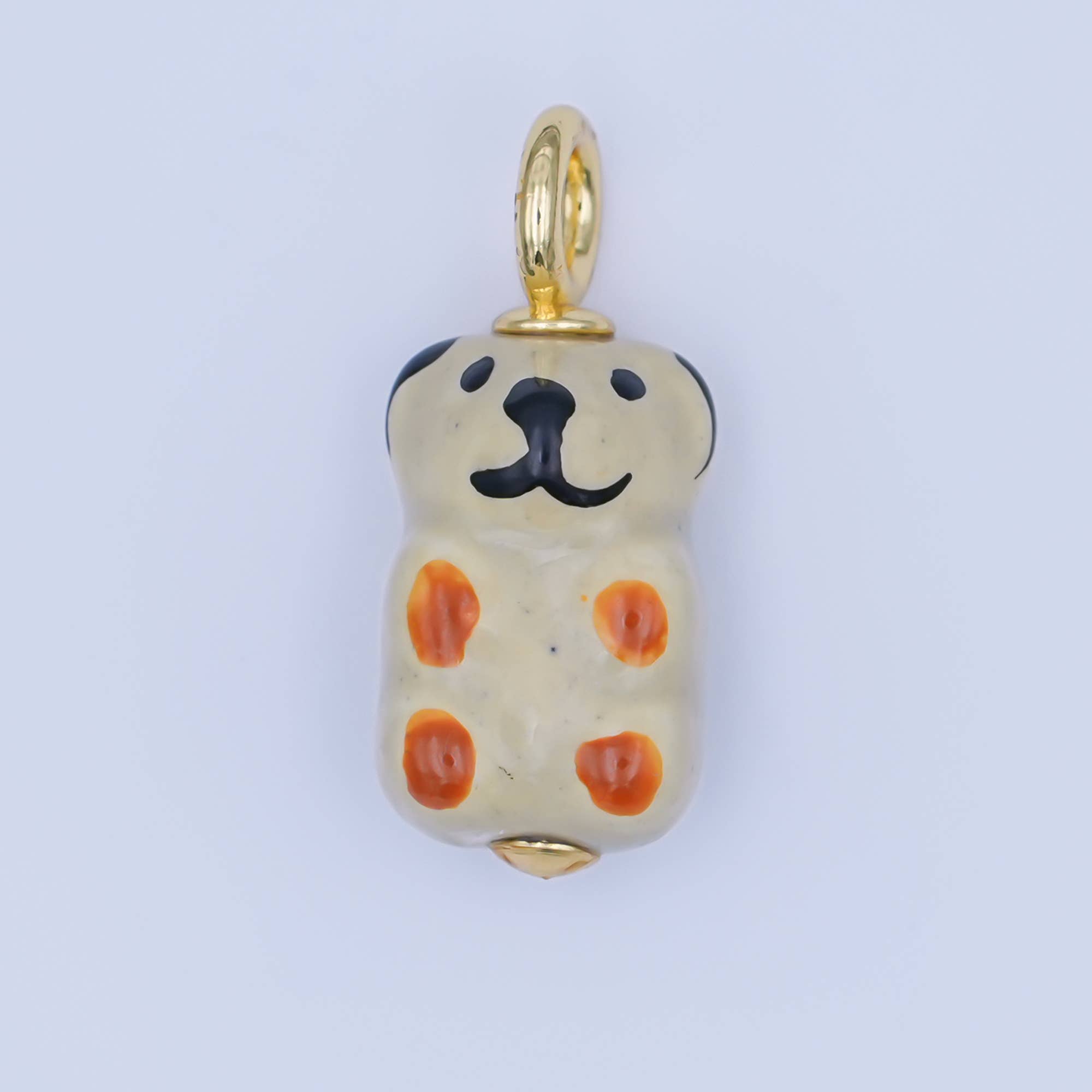 Aim Eternal – Pendente/pingente individual por atacado – Pingente de Gota de Cerâmica com Cogumelo Floral Natural Revestido a Ouro 24K e Concha do Mar para Animais de Estimação26