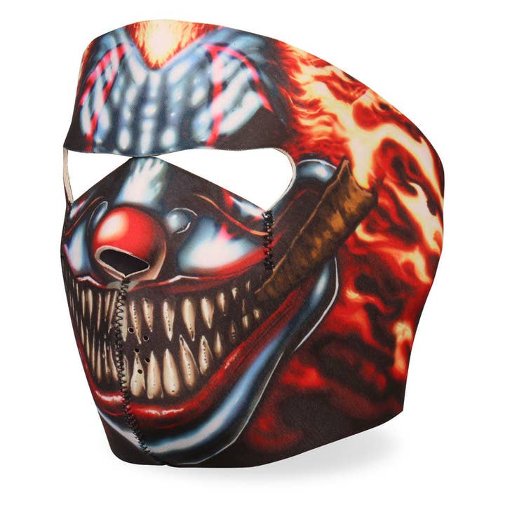MULTI Hot Leathers FMA1023 Smoking Clown Neoprene Face Mask for wholesale on Faire