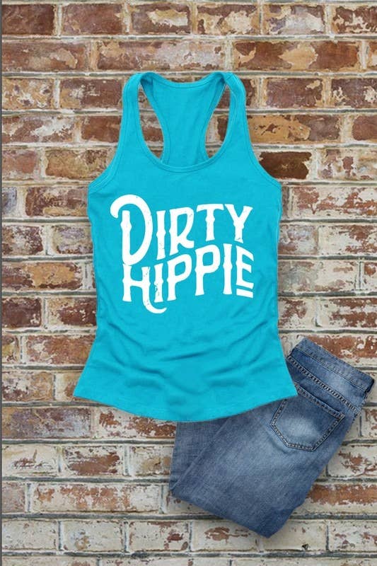 Top Avenue - Wholesale Tank Top - Women's - Dirty Hippie, Women Fit Fitted Racerback Tank Top5