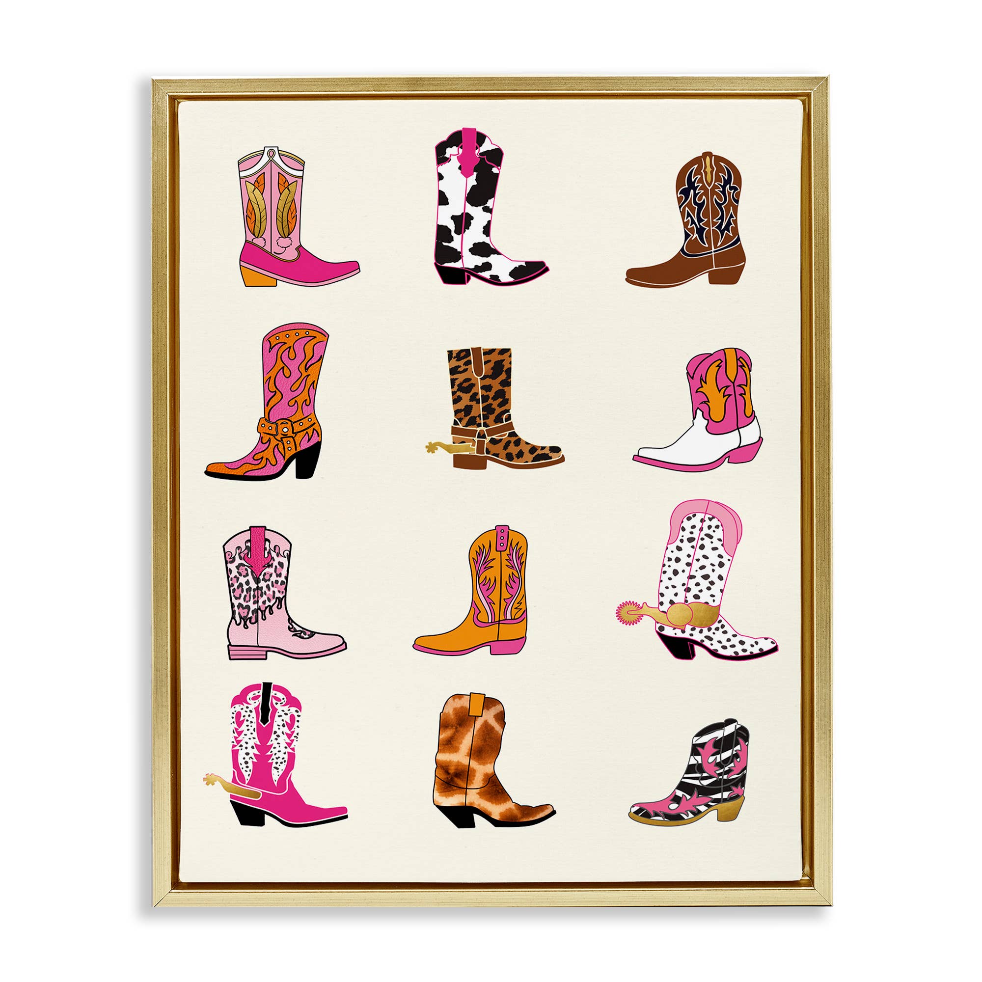 Stupell Industries - Wholesale Wall Sign - Bright Cowboy Boots & Spurs - Framed Wall Art24