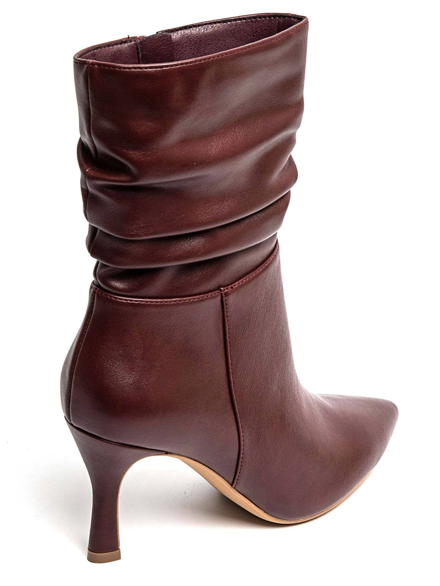 No Doubt Shoes - Venta al por mayor Botines - Mujer - BOTINES DE TACÓN MEDIO EN PUNTA CON FRUNCIDO EN LA PANTORRILLA18