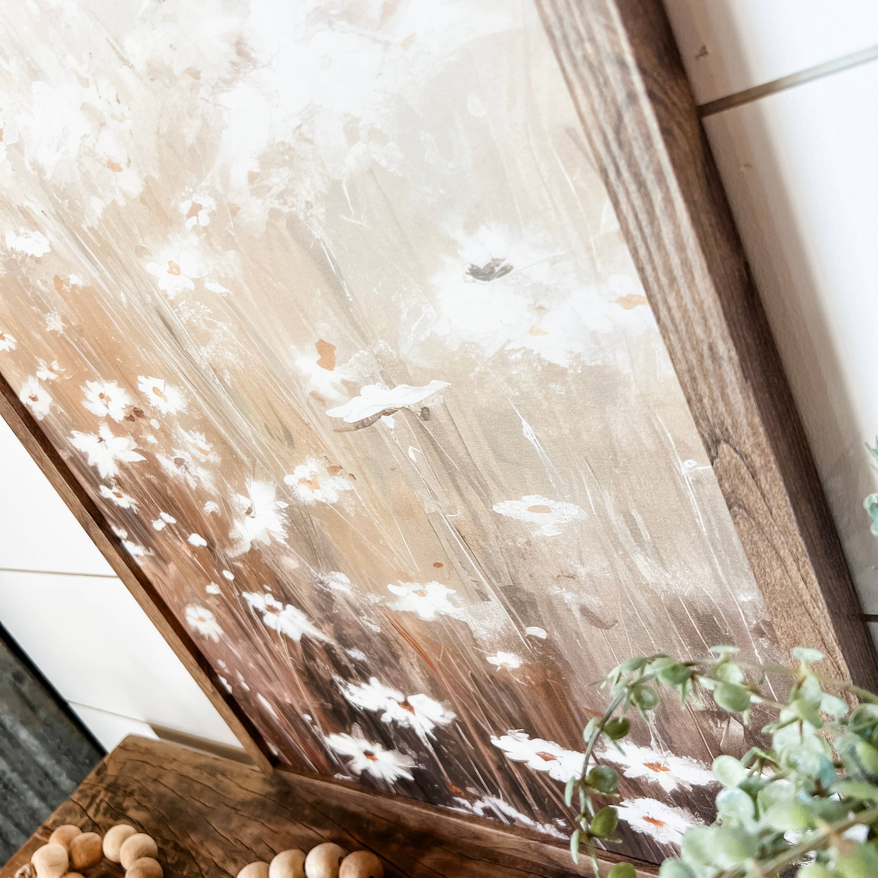 WillowBee Signs & Designs - Vente Pancarte - Panneau en bois imprimé de marguerites blanches4